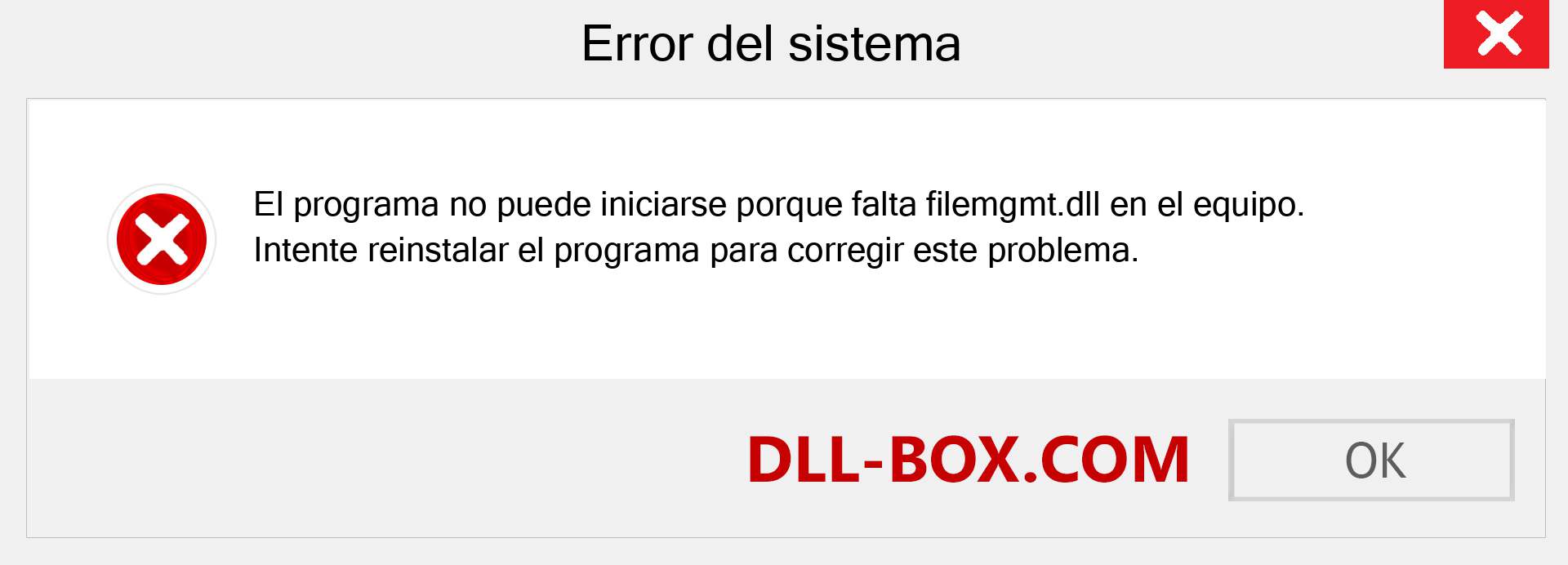 ¿Falta el archivo filemgmt.dll ?. Descargar para Windows 7, 8, 10 - Corregir filemgmt dll Missing Error en Windows, fotos, imágenes